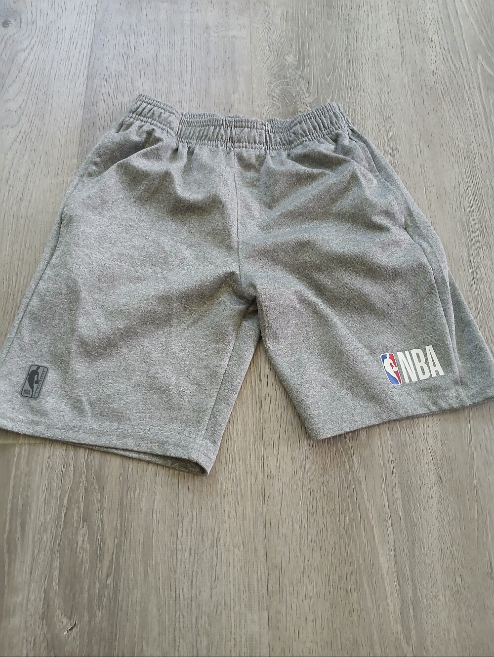 NBA  Heather Gray Athletic Shorts with Logo